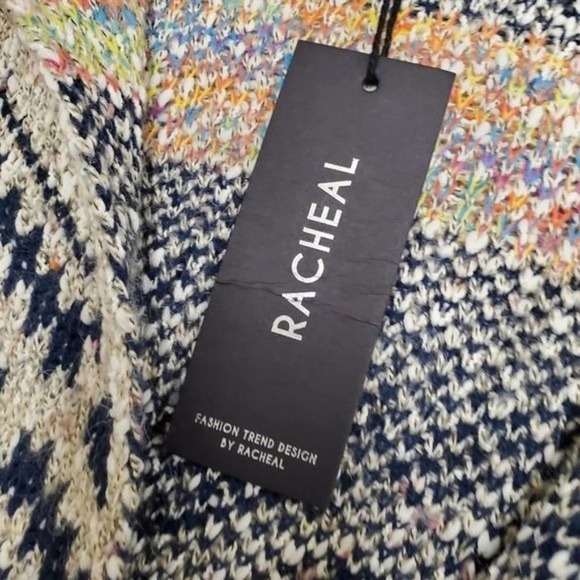 Cozy Boho Belted Hoodie Geometric Open Front Cardigan - Free People Vibes - Picture 10 of 11